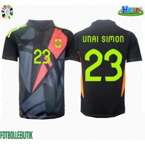 Spanien Unai Simon #23 Målvakt Bortatröja EM 2024 Kortärmad